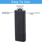 Voice Activated Audio Recorder | Discreet USB Flash Drive Spy Device