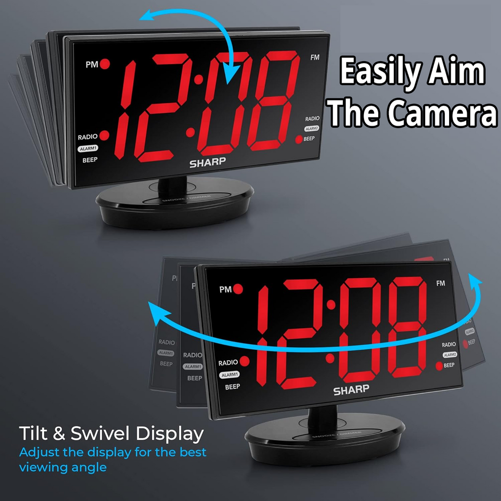StealthView Nanny Cam 1080P HD Wi-Fi Hidden Camera Built into a Fully Functional Sharp Alarm Clock Radio