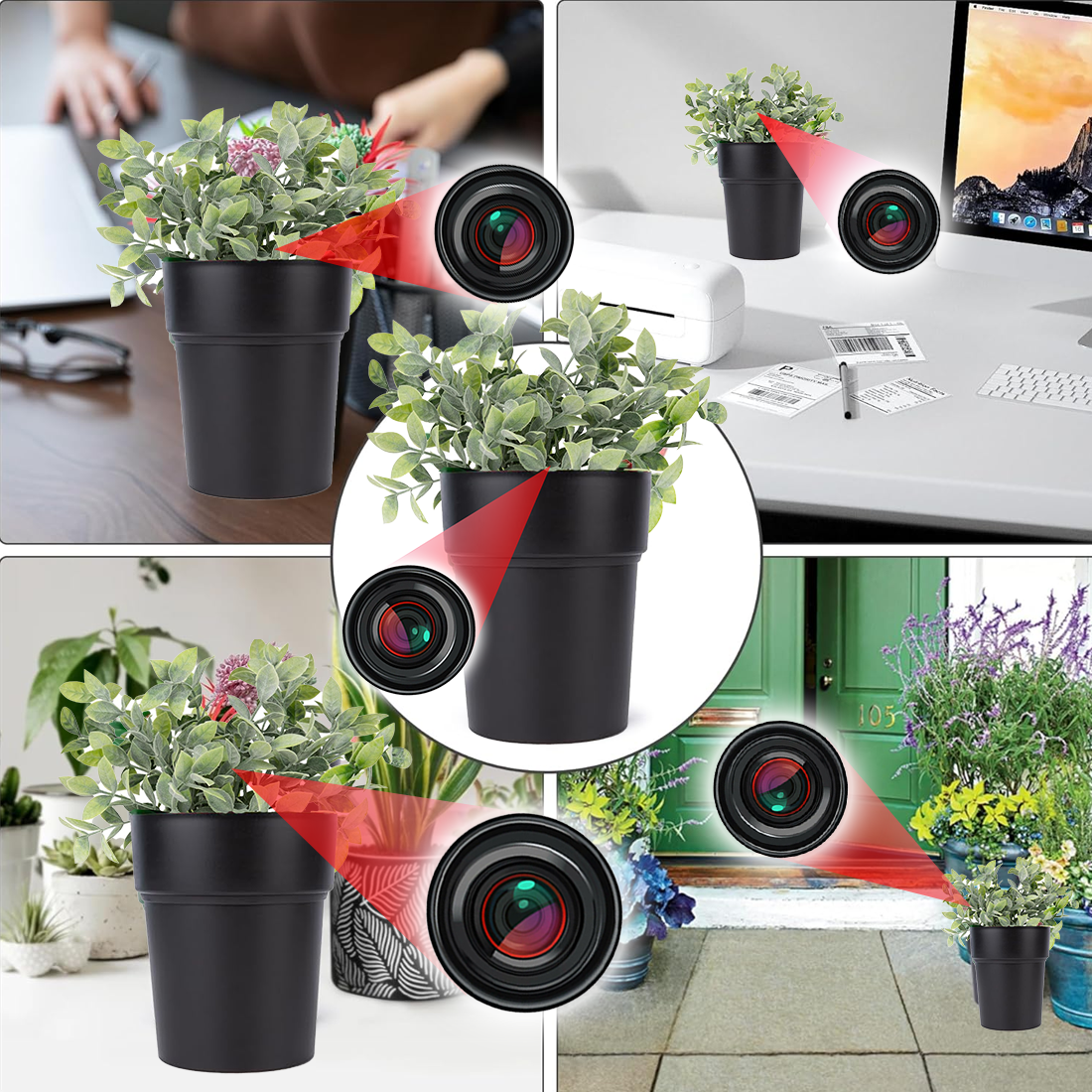 Artificial Plant WiFi Hidden Camera | Long Battery Life | Custom Made