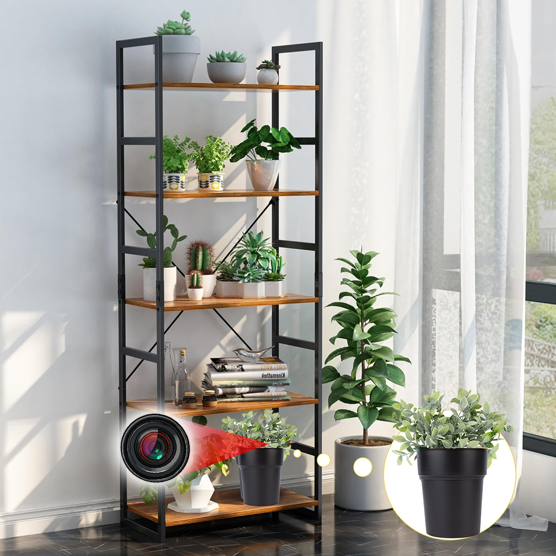 Artificial Plant WiFi Hidden Camera | Long Battery Life | Custom Made