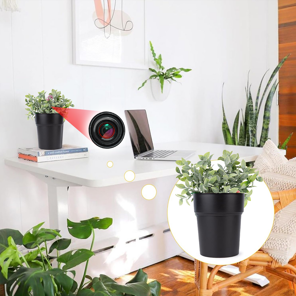 Artificial Plant WiFi Hidden Camera | Long Battery Life | Custom Made